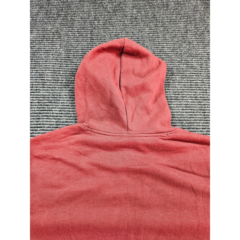 Athletic Works Hoodie Mens Medium Red Cotton Fleece Lined kangaroo Pocket Casual - Picture 12 of 16